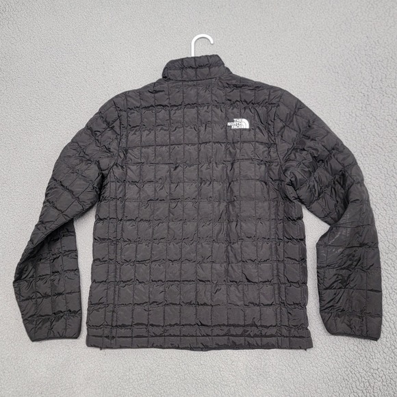 North Face Jacket Mens Medium Black Quilted Thermal Insulation Lightweight - Picture 5 of 15